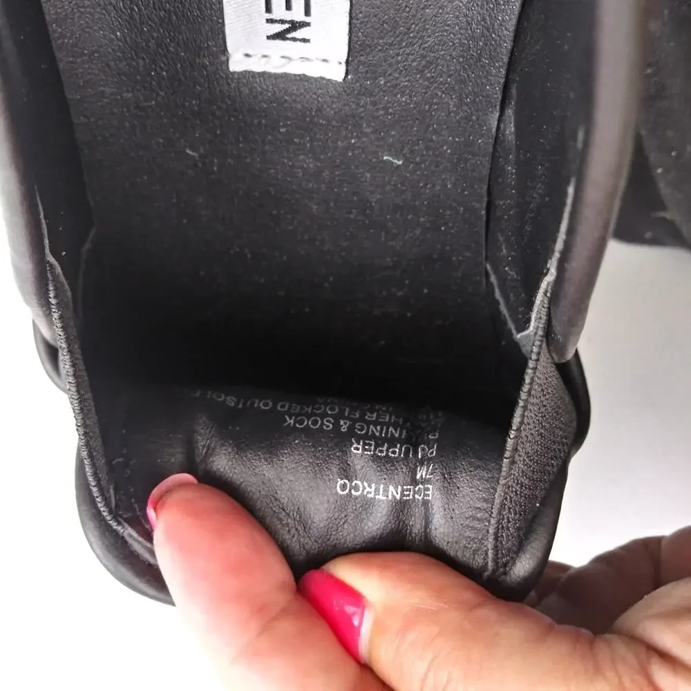 Steve Madden Black ECENTRCQ Quilted Slip On Sneakers Size 7.5